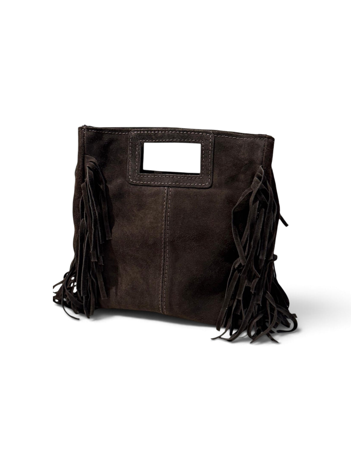 Große Wildledertasche mit Fransen