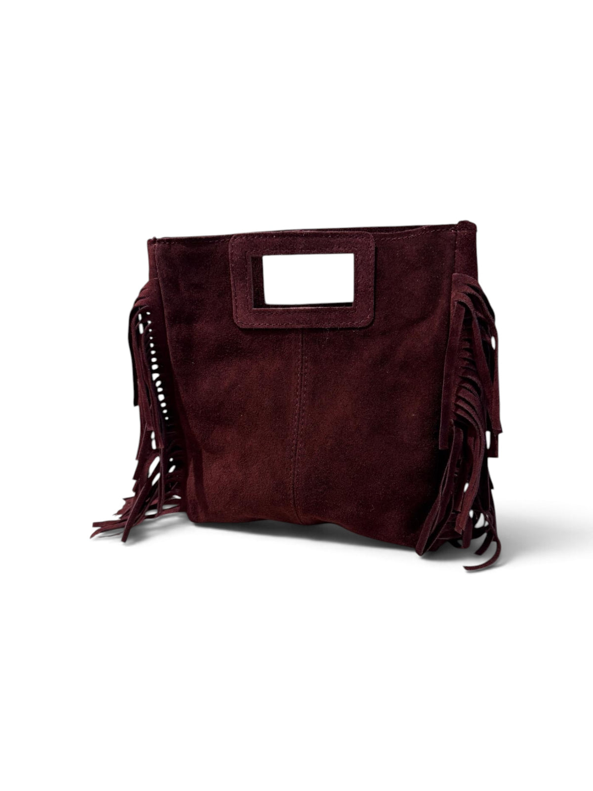 Große Wildledertasche mit Fransen