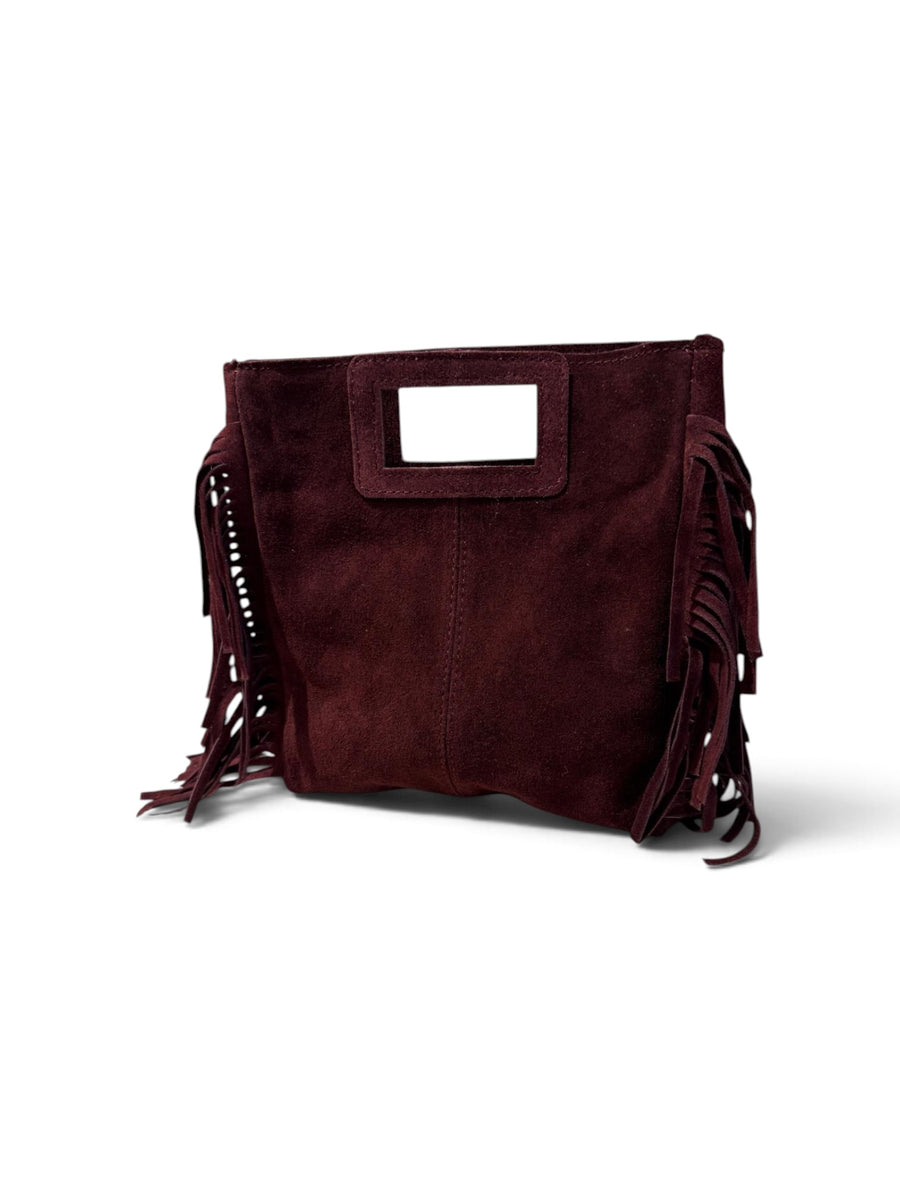 Große Wildledertasche mit Fransen