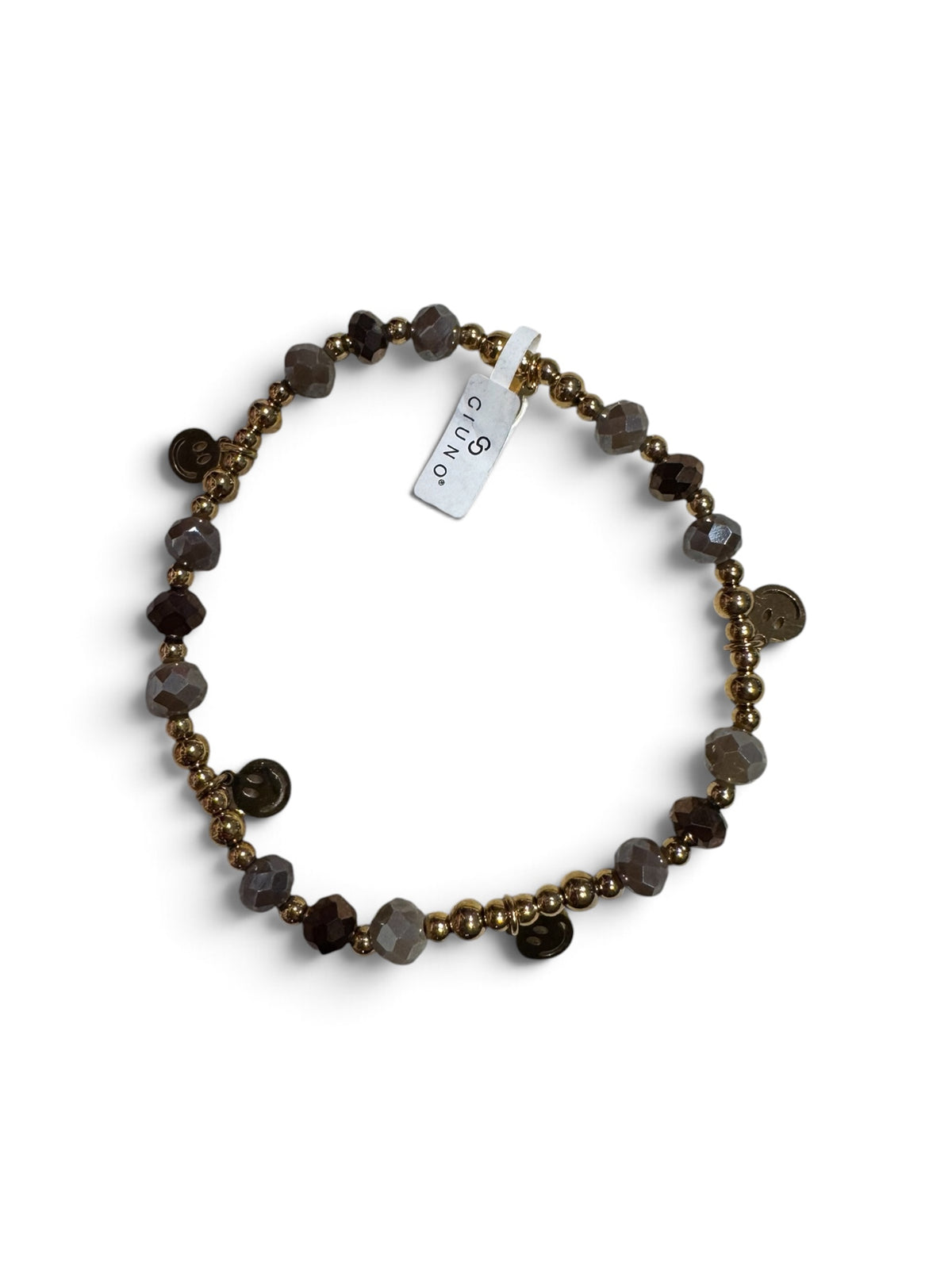 Perlenarmband mit Smiley-Anhängern