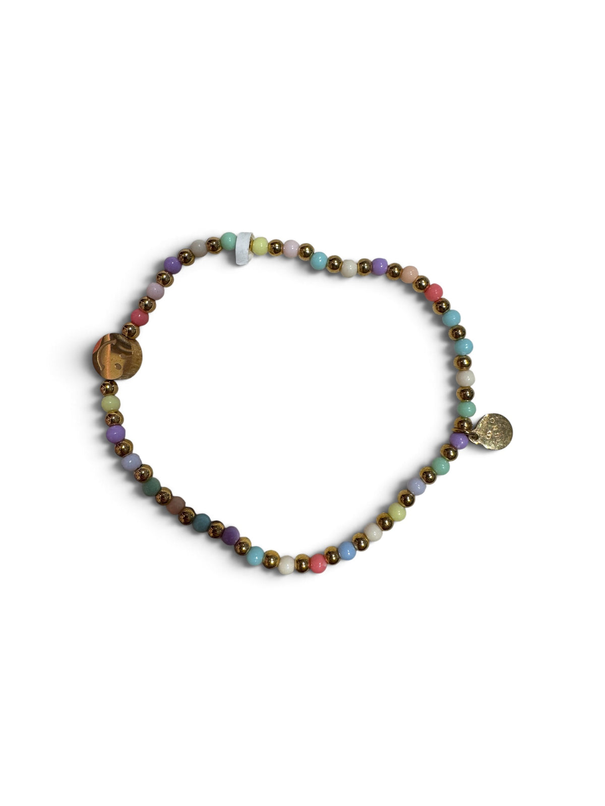 Perlenarmband mit Smiley-Anhänger