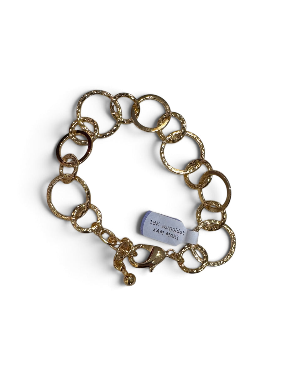 Elegantes Gliederarmband mit runden Elementen – Goldoptik