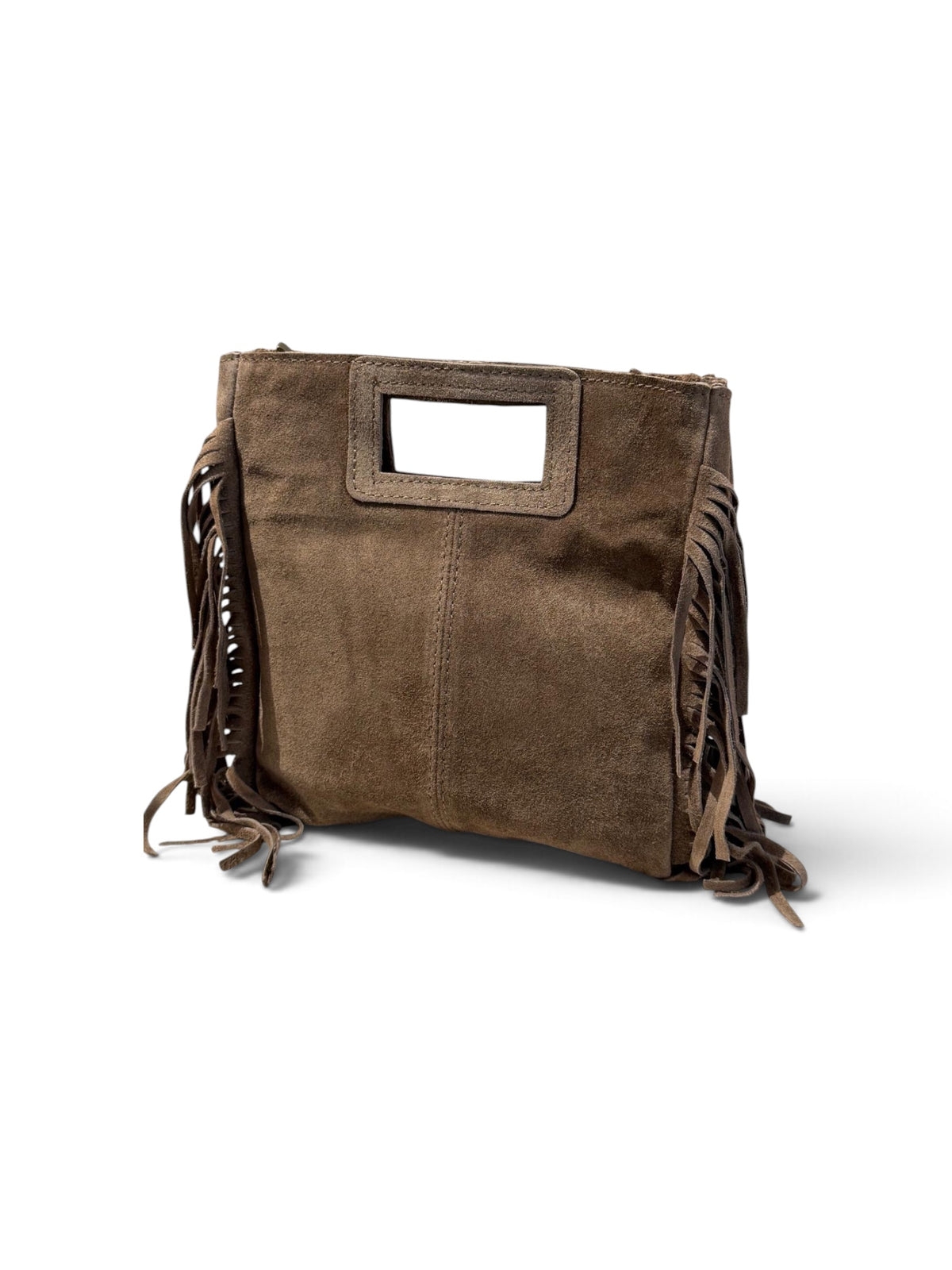 Große Wildledertasche mit Fransen